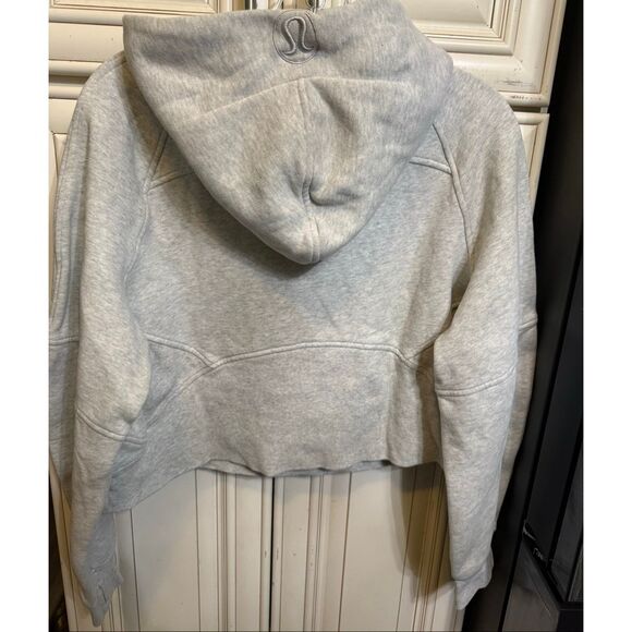 Lululemon Women's Scuba Oversized Half Zip Hoodie Heathered Light Grey Size M/L - Picture 5 of 15
